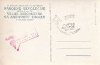 Croatia Zagreb Airport Plane Real Photo Advertising Aerial Postcard