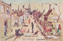 Crosswood Ireland Golden Flea Hotel Pub Irish Old Comic Postcard