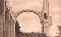 Crowland Abbey Norman Chancel Arch Lincolnshire Rare Side View Postcard