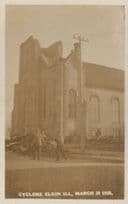 Cyclone Disaster at Elgin Illinois USA 1920 Real Photo PB Postcard
