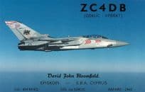 Cyprus Rafars RAF Military Plane Radio Station QSL Postcard Card