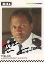 Cyril Nri as Sptd Adam Okaro The Bill ITV Hand Signed Cast Card Photo