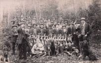 Czechoslovakia Bird Animal Hunting Party Trophy Czech Old Real Photo Postcard