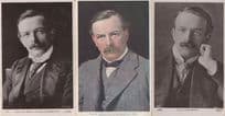 D Lloyd George 3x Old Portrait Politics Postcards incl RPC