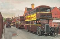 Daimler Bus Maudsley Coventry Bus Station Painting Postcard