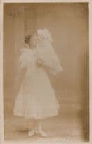 Daisy Graham Edwardian Dog Act Theatre Comedienne RPC Old Postcard