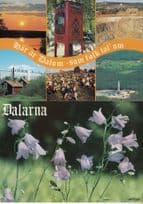 Dalarna Sweden Telephone Box Flowers 2x Postcard s