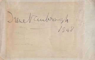Dame Irene Vanbrugh Antique Film Actress 1948 Hand Signed Autograph