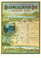 Dampfschifffahrt Vierwaldstatter Zugersee Switzerland Timetable Postcard