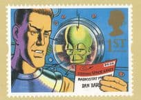 Dan Dare & The Mekons Eagle Comic Book RMPQ Rare Stamp Postcard