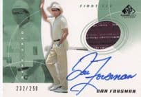Dan Forsman First Tee 2002 Golf Upper Deck Hand Signed Worn Shirt Card