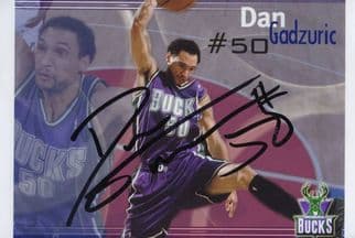 Dan Gadzuric Milwaukee Bucks NBA Basketball Signed Photo
