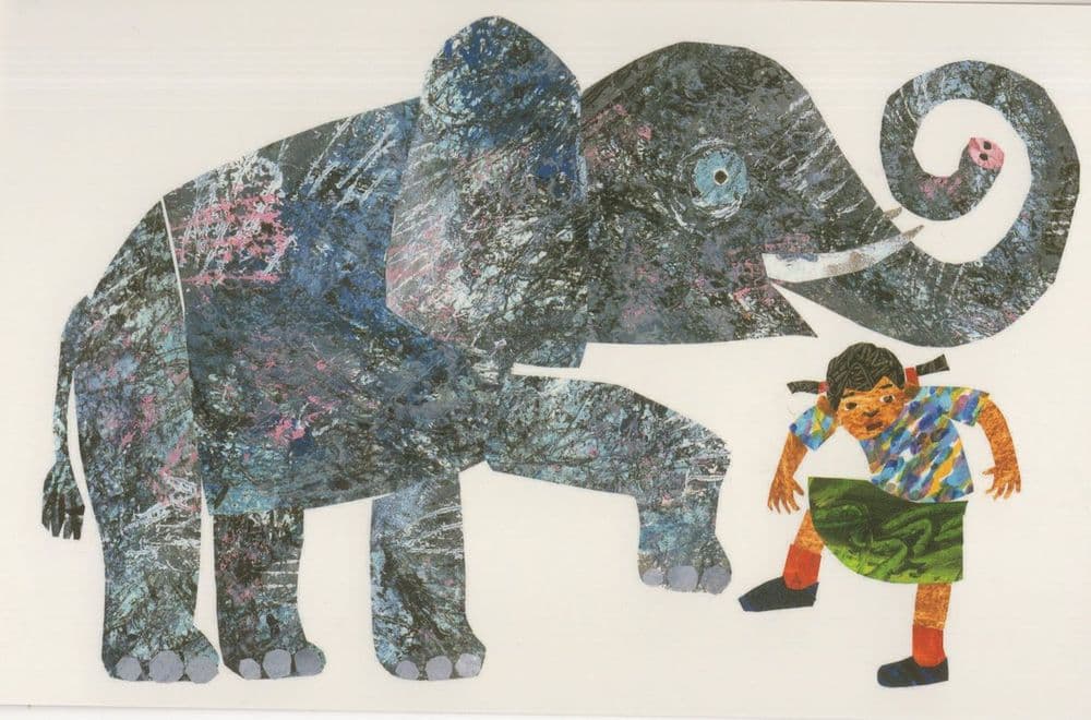 Dancing Elephant From Head To Toe Eric Carle Book Postcard dancing-elephant-from-head-to-toe-eric-carle-book-postcard