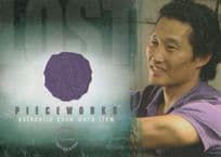 Daniel Dae Kim Jin Kwon Pieceworks Show Worn Cloth Lost TV Show Card