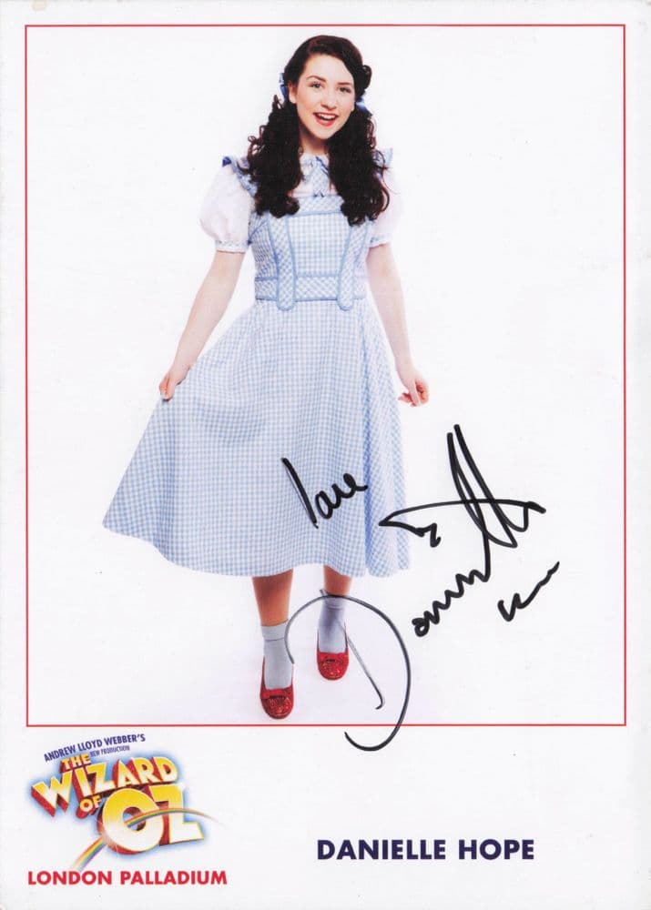 Hopewizard Danielle Hope The Wizard Of Oz Large Hand Signed Photo