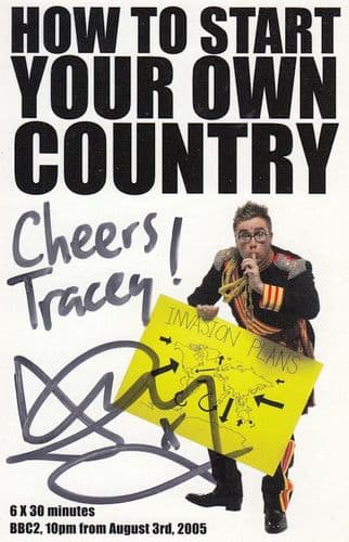 Danny Wallace How To Start Your Own Country BBC TV Show Launch Hand Signed Photo