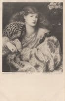 Dante Gabriel Rossetti Monna Vanna Antique Painting Postcard