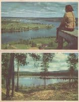 Daredevil Finland Lady in Suomi 2x Postcard s