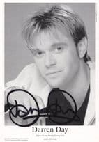 Darren Day Hollyoaks Hand Signed Management Card Photo
