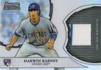 Darwin Barney Chicago Cubs Real Baseball Used Jersey Memorabilia Trading Card