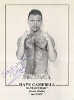 Dave Campbell Boxer South Shields Boxing Hand Signed Publicity Photo