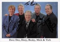 Dave Dee Dozy Beaky Mick & Tich FULLY Hand Signed Photo