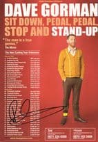 Dave Gorman Comedian Hand Signed Theatre Flyer