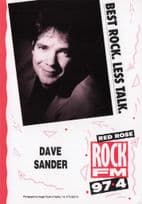 Dave Sander Rock & Heavy Metal FM Radio DJ Advertising Card