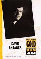Dave Shearer Radio 999 AM Red Rose Gold DJ Advertising Photo Card
