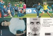 David Beckham & 1998 England International Team 4x Postcard Photo s
