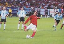 David Beckham 2002 World Cup Argentina Football Goal Postcard