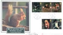 David Bellamy Brownsea Island Squirrel National Trust Hand Signed FDC