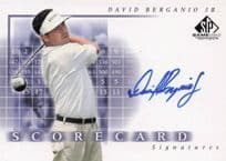 David Berganio Scorecard Signatures Hand Signed 2002 SP Golf Autograph Card