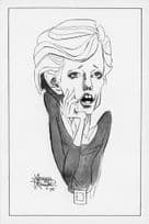 David Bowie London Caricature Vintage Glam Rock Rare Postcard