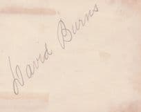 David Burns of The Saint 1939 Film Double Hand Signed Autograph