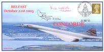 David Byass & Brian Walpole Concorde Belfast LTD TO 1 Hand Signed FDC