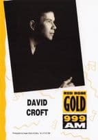 David Croft Radio 999 AM Red Rose Gold DJ Advertising Photo Card