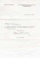 David Dimbleby I've No Photo Hand Signed Letter