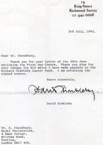 David Dimbleby Large A4 Hand Signed Letter From Home Headed Paper