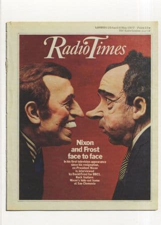 David Frost & Richard Nixon Interview BBC TV Show Postcard