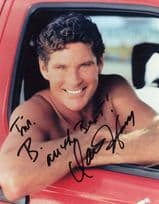 David Hasselhoff Baywatch Knight Rider 10x8 Hand Signed Photo
