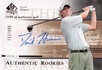 David Hearn Authentic Rookies 2005 Golf SP Hand Signed Autograph Card