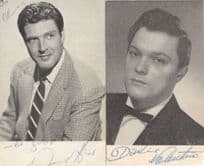 David Hughes Dickie Valentine 2x Antique Hand Signed Photo s