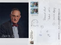 David Lee USA Nobel Prize Physicist Hand Signed Photo & COA ENV