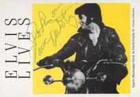 David Oxtoby Artist Hand Signed Elvis Presley Photo Card