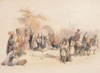 David Roberts Fountain Of The Virgin Christian Victorian Painting Postcard