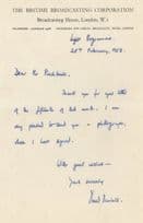 David Son of Composer Thomas Dunhill BBC WW2 Radio Hand Signed Letter