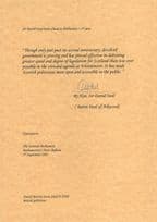 David Steel Liberal MP Hand Signed Quotation Autograph