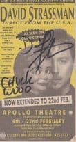 David Strassman Chuck Ventriloquist Theatre Show Hand Signed Cutting Ephemera