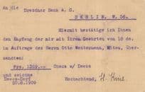 Davos Switzerland to Dresdner Bank Germany Old Postcard